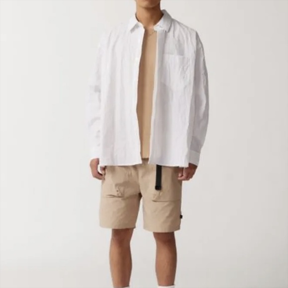 Urban Outfitters Men’s Crinkle Long Sleeve Shirt Oversized Medium - Picture 2 of 10